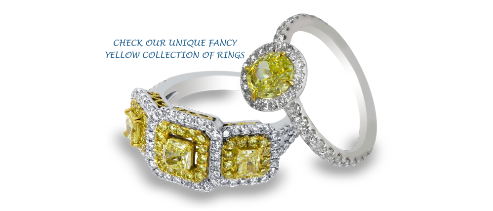 Fancy Yellow Diamond Rings at DK Elite Jewelry