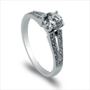 Diamond Engagement Ring 1.16ct.tw. Round Cut 0.81ct 14KW CO000019