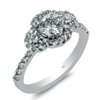 1.32ct.tw Diamond Engagement Ring. Center Round Dia 14KW DKR001410