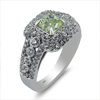 Diamond Engagement Ring 2.47ct.tw. Cushion 1.32ct 14KW DKR002675