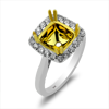14K White-Yellow Gold Semi-Mount Ring 0.47ct.tw. DKR002861