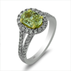1.99ct.tw. Diamond Engagement Ring. Yellow Oval Dia 1.44ct. In 14K Two-Tone Gold DKR002867