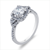 Diamond Engagement Ring 1.50ct.tw. Cushion 1.14ct. GIA F/SI1 14KW DKR003300