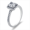 Diamond Engagement Ring 1.33ct.tw. Cushion 1.02ct. GIA G/VS2 14KW DKR003301